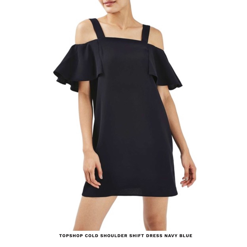 TOPSHOP COLD SHOULDER SHIFT DRESS